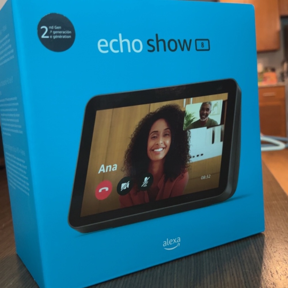 Echo Show 8. Brand new; never opened.